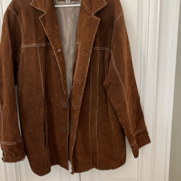 Wilson's Leather Jacket chocolate Brown Suede Size Medium Men's Vintage - Picture 6 of 16
